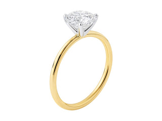 1 1/2 Carat Round Lab Grown IGI G/VS1 Diamond Solitaire Ring in 14K Yellow Gold