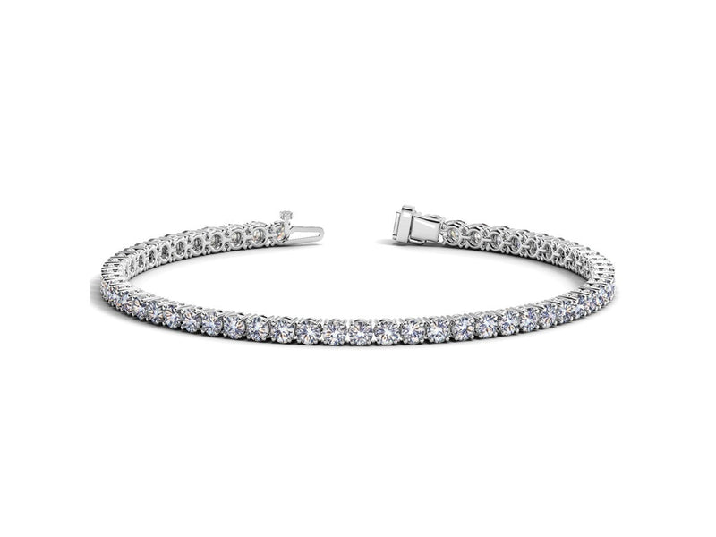 Lab Grown Round Diamond Tennis Bracelet in 14k White Gold (7 cctw F/G  VS2/SI1)