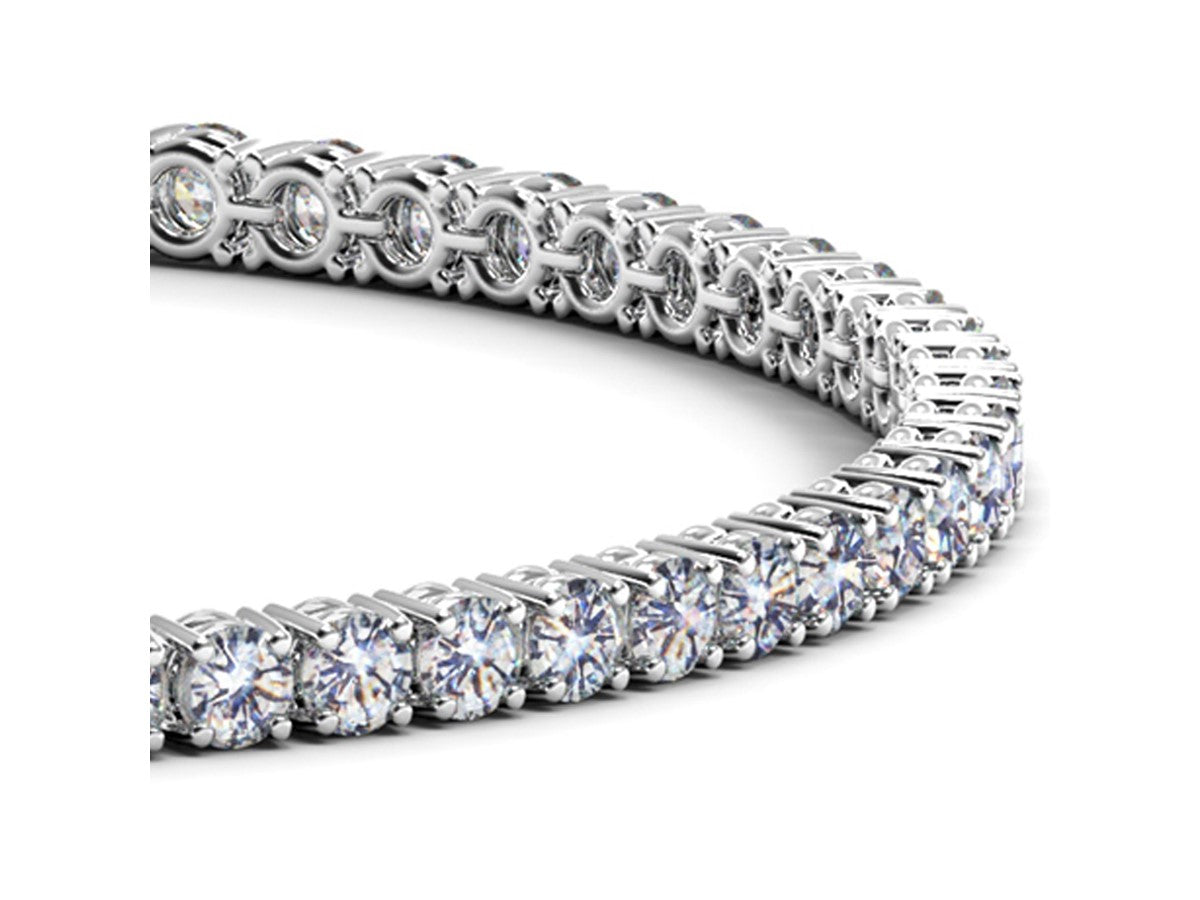 Lab Grown Round Diamond Tennis Bracelet in 14k White Gold (7 cctw F/G  VS2/SI1)