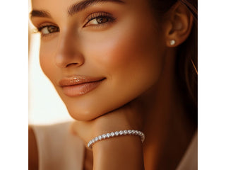 Lab Grown Round Diamond Tennis Bracelet in 14k White Gold (7 cctw F/G  VS2/SI1)