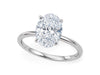 2 Carat Oval Lab Grown IGI G/VS1 Diamond Solitaire Ring in 14K White Gold