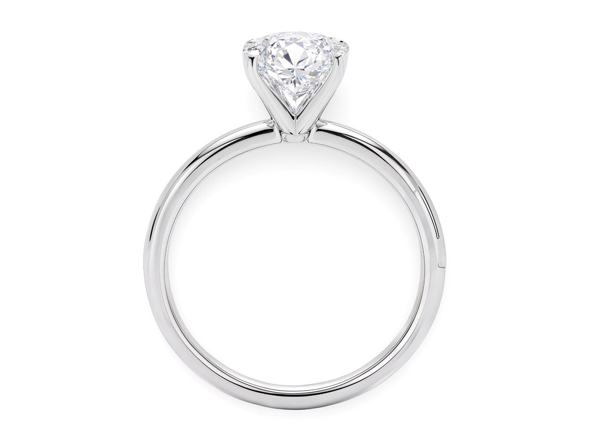2 Carat Oval Lab Grown IGI G/VS1 Diamond Solitaire Ring in 14K White Gold