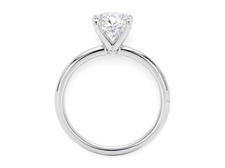 2 Carat Oval Lab Grown IGI G/VS1 Diamond Solitaire Ring in 14K White Gold