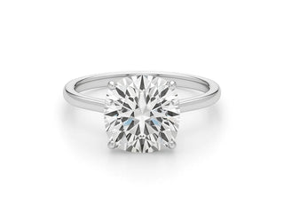 5 Carat Cushion Lab Grown IGI G/VS1 Diamond Solitaire Ring in 14K White Gold
