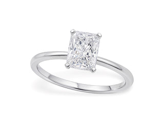 1 1/2 Carat Radiant Lab Grown IGI G/VS1 Diamond Solitaire Ring in 14K White Gold
