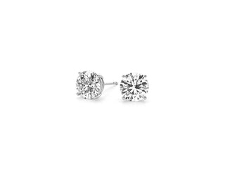 3 cttw Certified IGI Lab Grown Round Diamond Stud Earrings 14k White Gold (G/VS2)