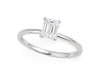 1 Carat Emerald Lab Grown IGI G/VS1 Diamond Solitaire Ring in 10K White Gold
