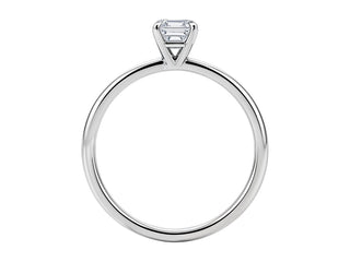 1 Carat Emerald Lab Grown IGI G/VS1 Diamond Solitaire Ring in 10K White Gold