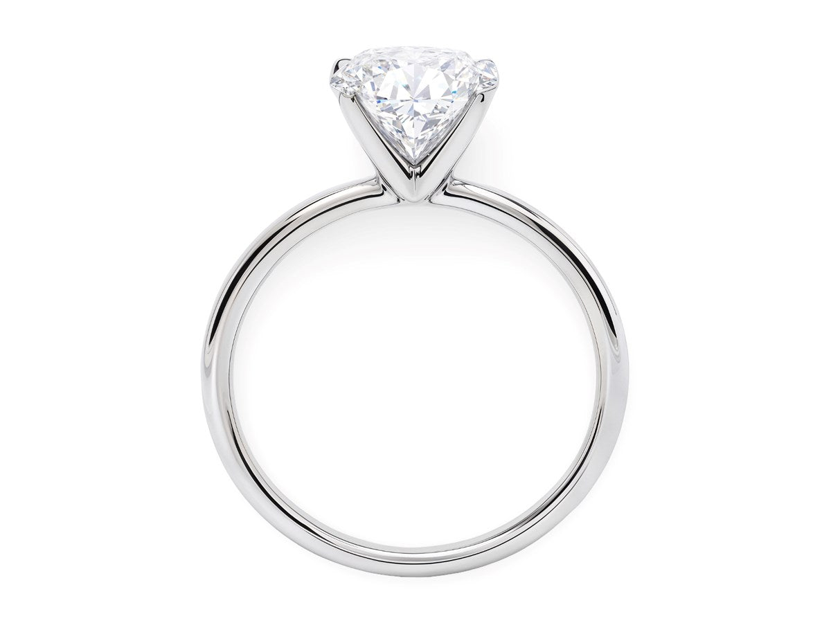 3 Carat Oval Lab Grown IGI G/VS1 Diamond Solitaire Ring in 14K White Gold