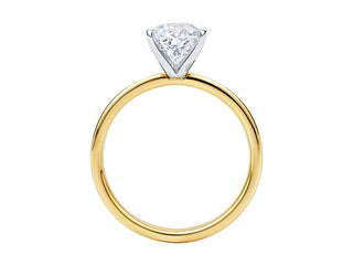 1.50Ct Princess Lab Grown IGI G/VS1 Diamond Ring in 10K Yellow Gold