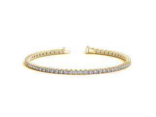 Lab Grown Round Diamond Tennis Bracelet in 14k Yellow Gold (4 cctw F/G  VS2/SI1)
