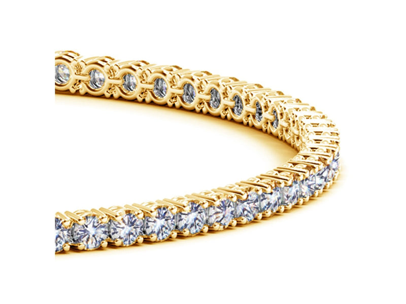 Lab Grown Round Diamond Tennis Bracelet in 14k Yellow Gold (4 cctw F/G  VS2/SI1)