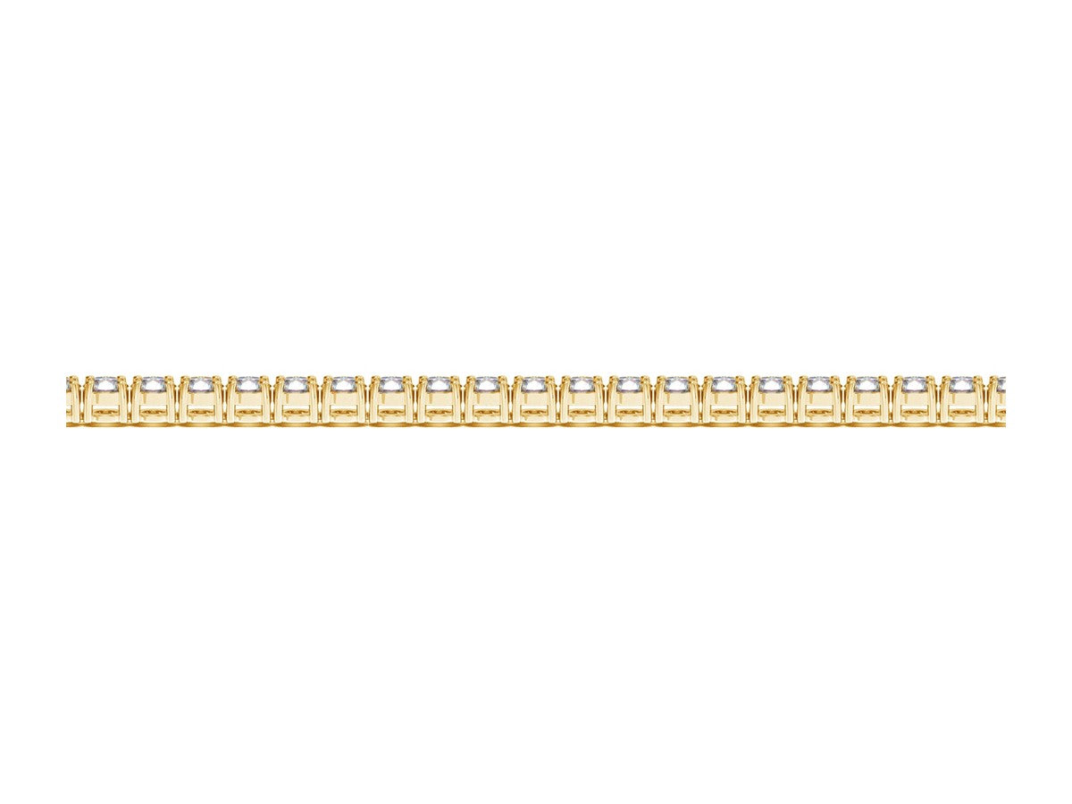 Lab Grown Round Diamond Tennis Bracelet in 14k Yellow Gold (4 cctw F/G  VS2/SI1)