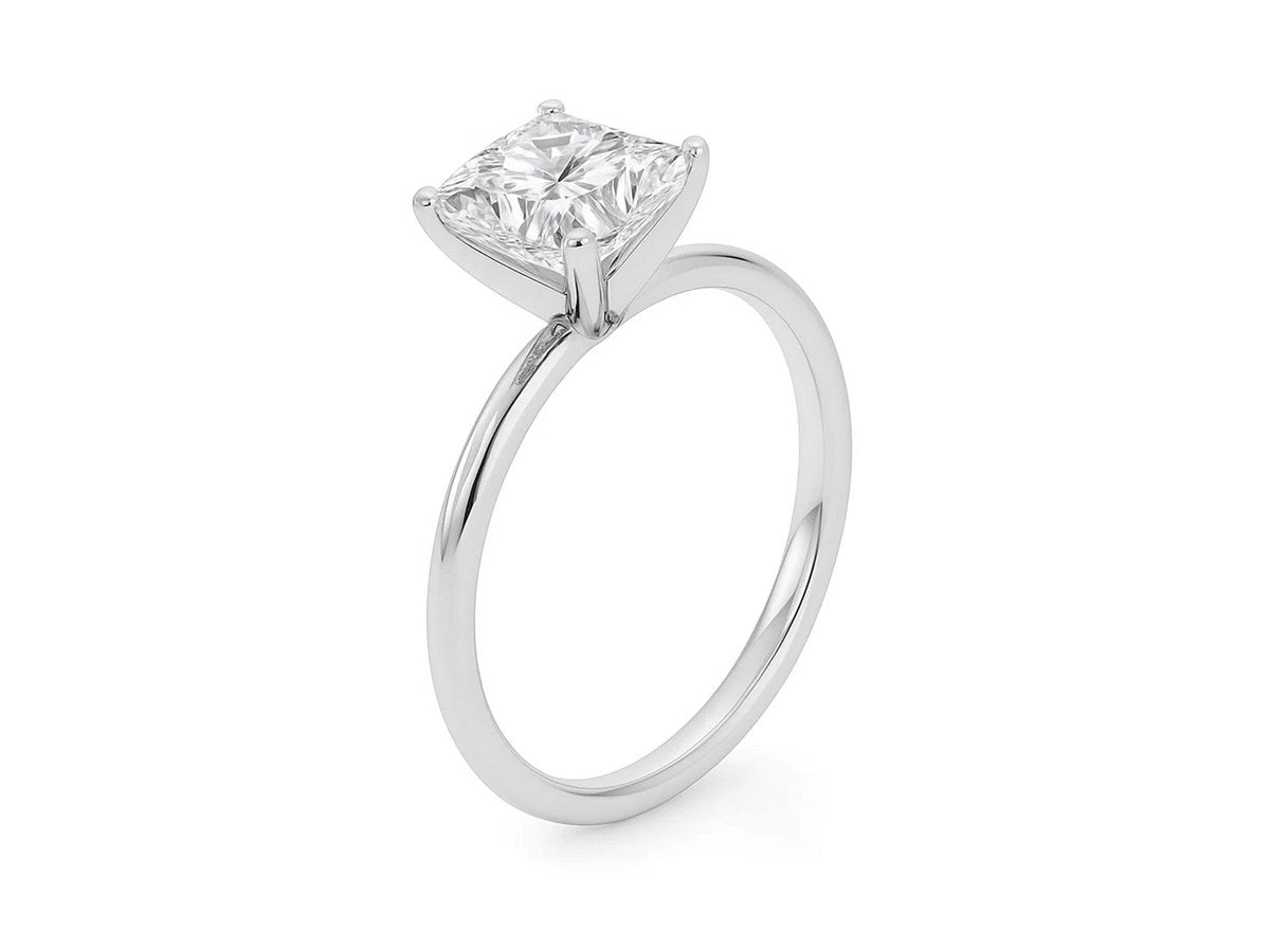 3 Carat Princess Lab Grown IGI G/VS1 Diamond Solitaire Ring in 10K White Gold
