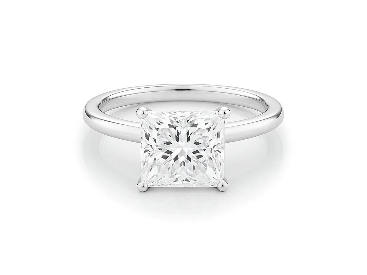 3 Carat Princess Lab Grown IGI G/VS1 Diamond Solitaire Ring in 10K White Gold