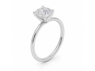 1 1/2 Carat Cushion Lab Grown IGI G/VS1 Diamond Solitaire Ring in 10K White Gold