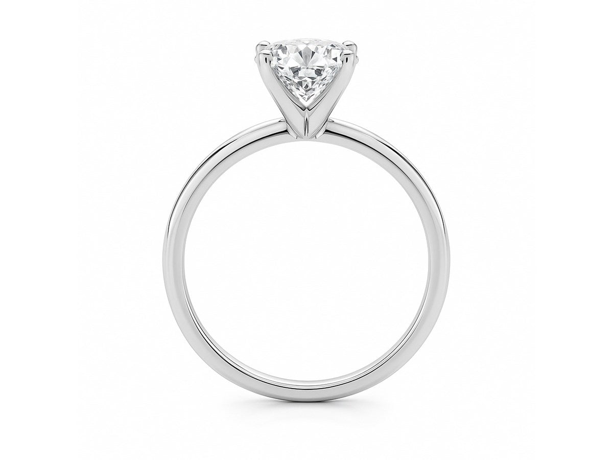 1 1/2 Carat Cushion Lab Grown IGI G/VS1 Diamond Solitaire Ring in 10K White Gold