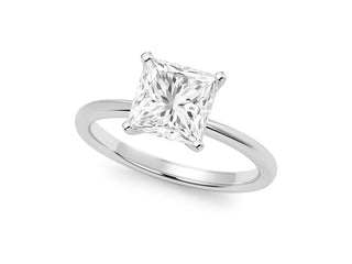 3 Carat Princess Lab Grown IGI G/VS1 Diamond Solitaire Ring in 14K White Gold