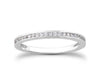 Slender Channel Set Diamond Wedding Ring Band in 14k White Gold