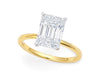 5 Carat Radiant Lab Grown IGI G/VS1 Diamond Solitaire Ring in 10K Yellow Gold