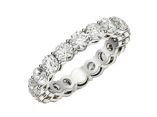 Round Cut Lab Grown Diamond Eternity Ring in 14k White Gold (2 cttw FG/VS2)
