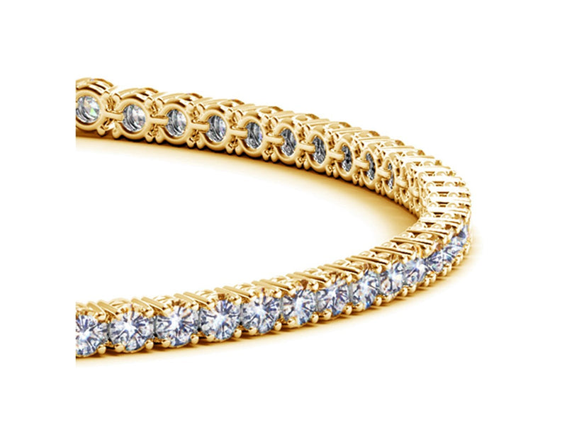 Lab Grown Round Diamond Tennis Bracelet in 14k Yellow Gold (3 cctw F/G  VS2/SI1)