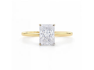 2 Carat Radiant Lab Grown IGI G/VS1 Diamond Solitaire Ring in 14K Yellow Gold