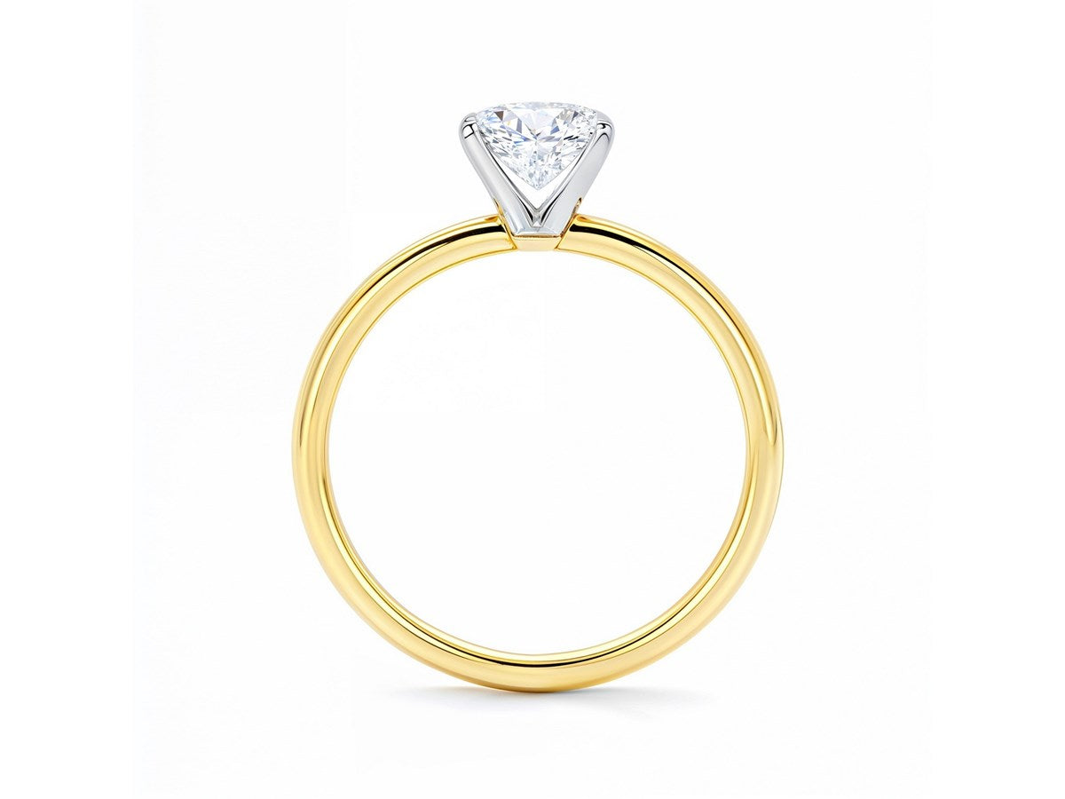 2 Carat Radiant Lab Grown IGI G/VS1 Diamond Solitaire Ring in 14K Yellow Gold