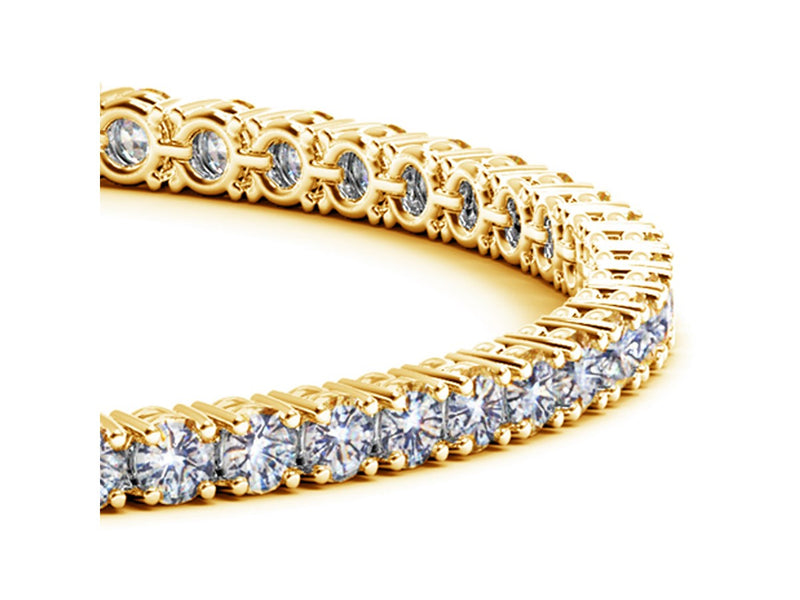 Lab Grown Round Diamond Tennis Bracelet in 14k Yellow Gold (7 cctw F/G  VS2/SI1)