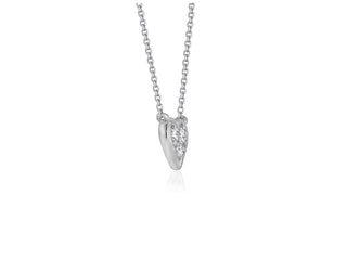 Diamond Heart Design Pendant in 14k White Gold