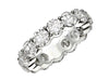 Round Cut Lab Grown Diamond Eternity Ring in 14k White Gold (6 cttw FG/VS2)