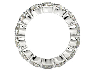 Round Cut Lab Grown Diamond Eternity Ring in 14k White Gold (6 cttw FG/VS2)