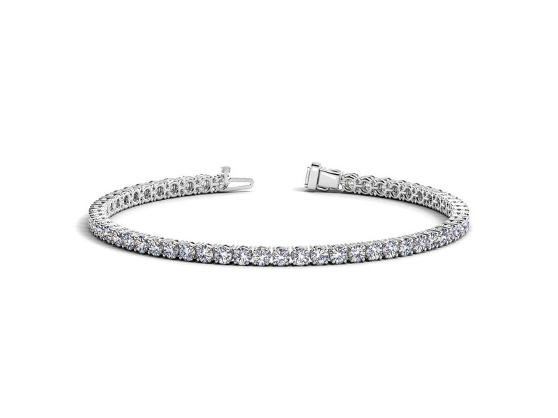 Lab Grown Round Diamond Tennis Bracelet in 14k White Gold (5 cctw  F/G  VS2/SI1)