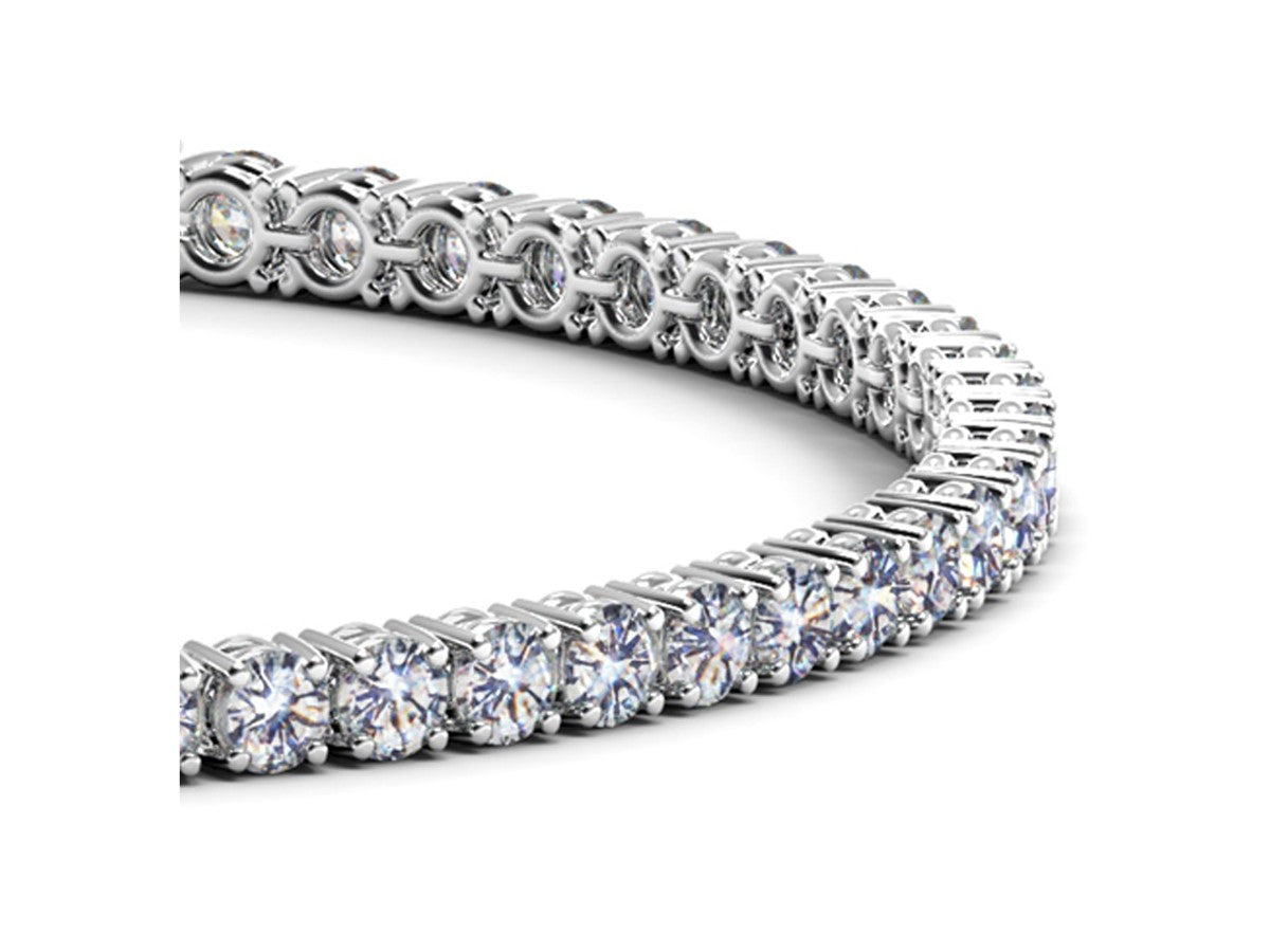 Lab Grown Round Diamond Tennis Bracelet in 14k White Gold (5 cctw  F/G  VS2/SI1)