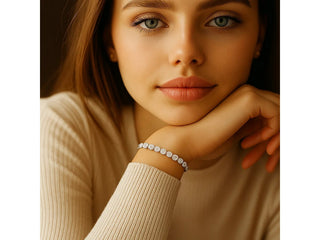 Lab Grown Round Diamond Tennis Bracelet in 14k White Gold (5 cctw  F/G  VS2/SI1)