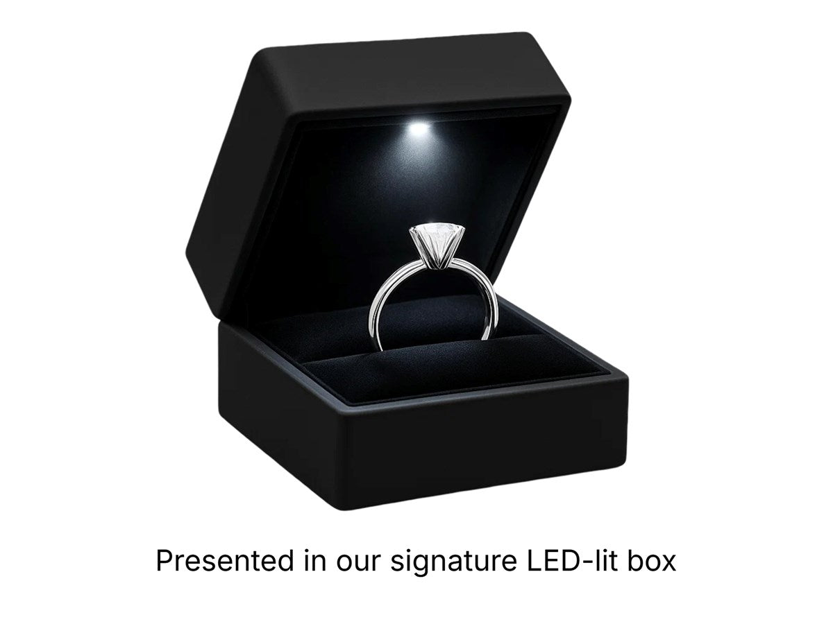 3/4 Carat Round Lab Grown IGI G/VS1 Diamond Solitaire Ring in 14K White Gold