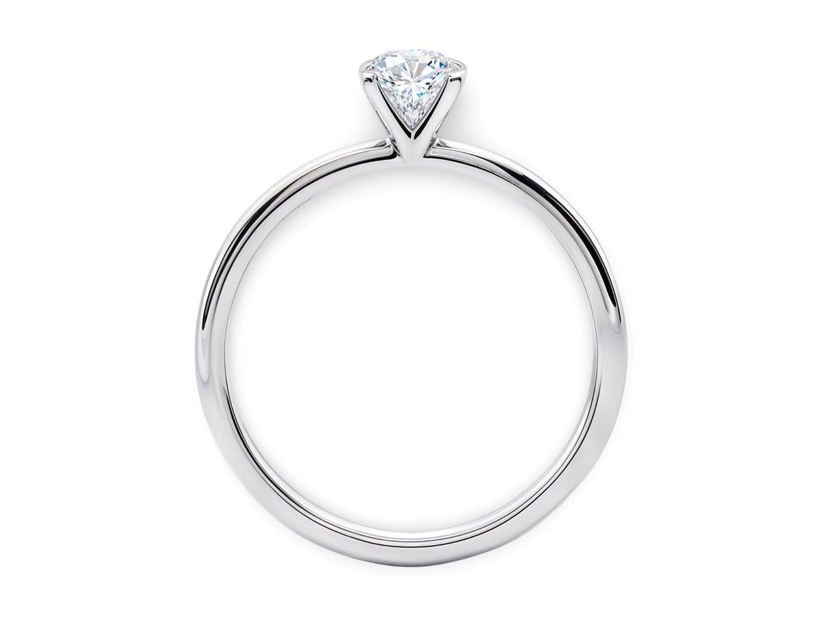 3/4 Carat Round Lab Grown IGI G/VS1 Diamond Solitaire Ring in 14K White Gold