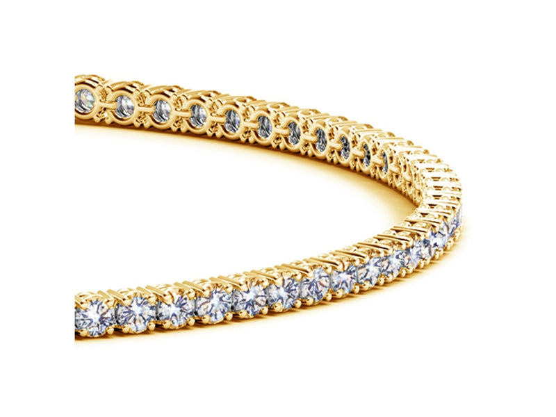 Lab Grown Round Diamond Tennis Bracelet in 14k Yellow Gold (2 cctw F/G  VS2/SI1)