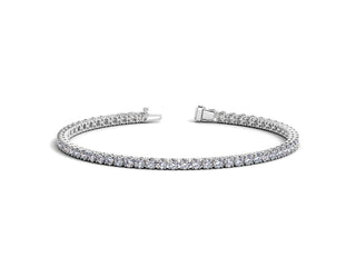 Lab Grown Round Diamond Tennis Bracelet in 14k White Gold (4 cctw F/G  VS2/SI1)
