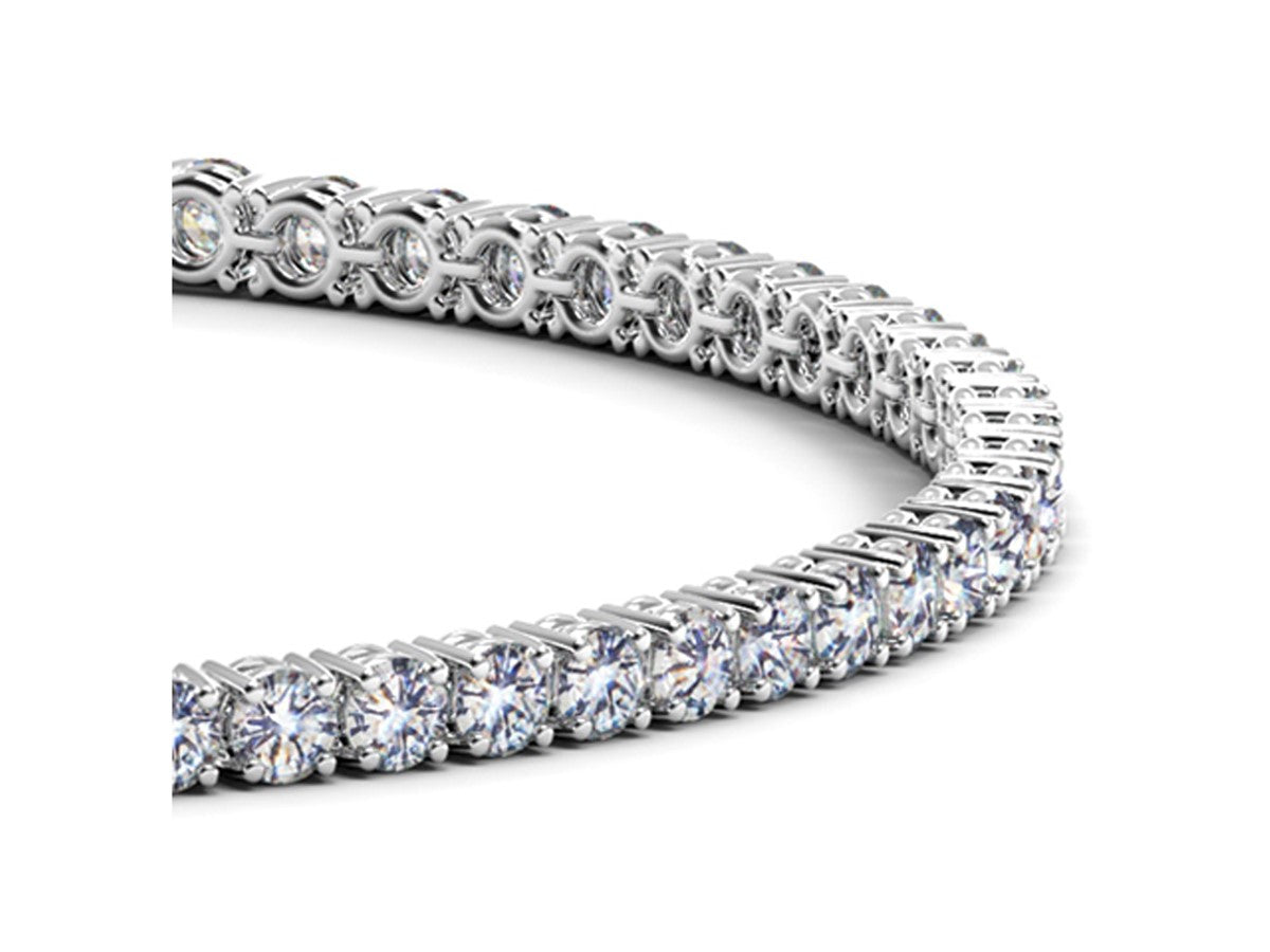 Lab Grown Round Diamond Tennis Bracelet in 14k White Gold (4 cctw F/G  VS2/SI1)