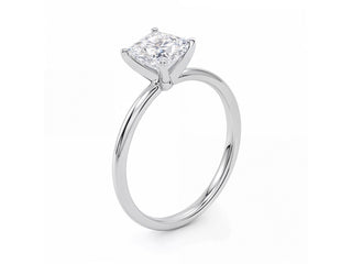 1.50Ct Princess Lab Grown IGI G/VS1 Diamond Ring in 14K White Gold