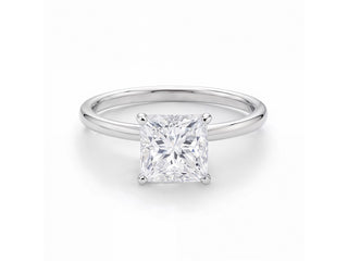 1.50Ct Princess Lab Grown IGI G/VS1 Diamond Ring in 14K White Gold