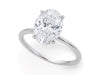 5 Carat Oval Lab Grown IGI G/VS1 Diamond Solitaire Ring in 14K White Gold