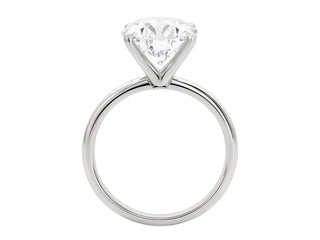 5 Carat Oval Lab Grown IGI G/VS1 Diamond Solitaire Ring in 14K White Gold